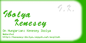 ibolya kenesey business card